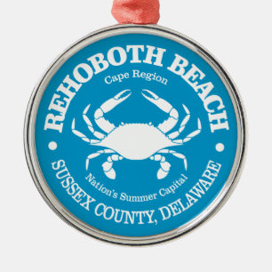 Rehoboth Beach (crab) Metal Tree Decoration