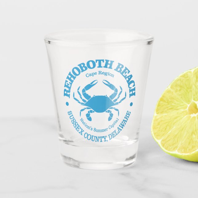 Rehoboth Beach (crab) Shot Glass (Front)