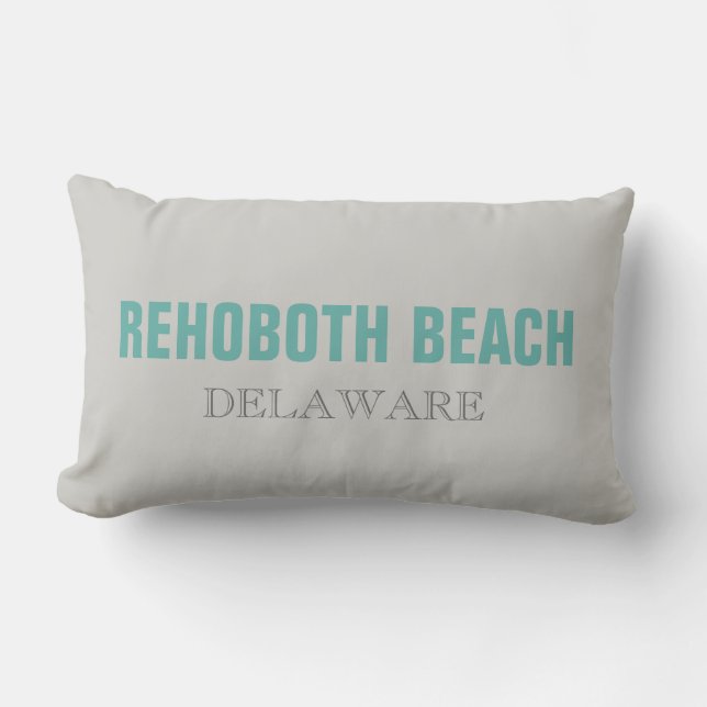 REHOBOTH Beach Delaware Beach Throw Pillow (Front)