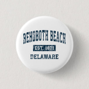 Rehoboth Beach Delaware DE Vintage Sports Design N 3 Cm Round Badge