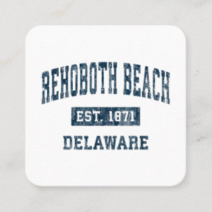 Rehoboth Beach Delaware DE Vintage Sports Design N Square Business Card