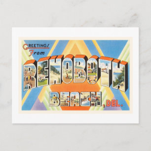 Rehoboth Beach Delaware DE Vintage Travel Postcard