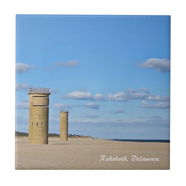 Rehoboth Beach Delaware Tile – WWII Observation (Front)