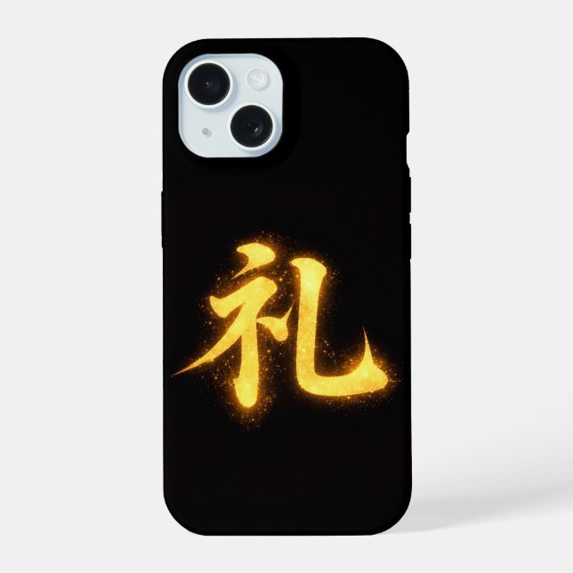 Rei (礼) – One of the Seven Virtues of Bushidō  iPhone 15 Case (Back)
