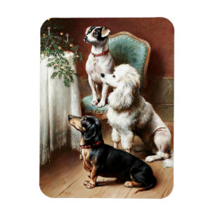 Reichert -  A Christmas Treat, painting, Magnet