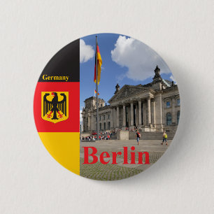 Reichstag building. Berlin, Germany 6 Cm Round Badge