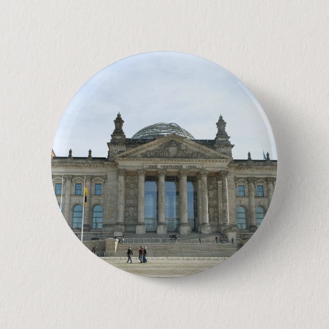 Reichstag Building in Berlin 6 Cm Round Badge (Front)