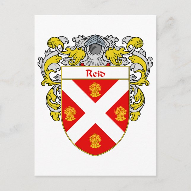 Reid Coat of Arms (Mantled) Postcard (Front)