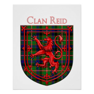 Reid Tartan Scottish Plaid Lion Rampant Poster