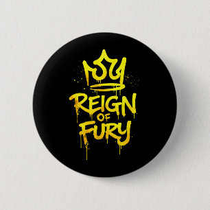Reign of Fury Martial Arts BJJ MMA Boxing 6 Cm Round Badge
