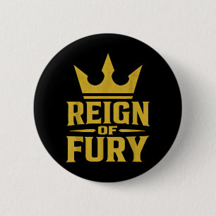 Reign of Fury Martial Arts MMA Boxing Lifestyle 6 Cm Round Badge