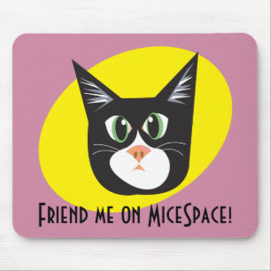 Reigning Cats & Dogs_Furry Faces_Friend Me! Mouse Pad