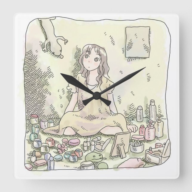 Reiji Namae Square Wall Clock (Front)