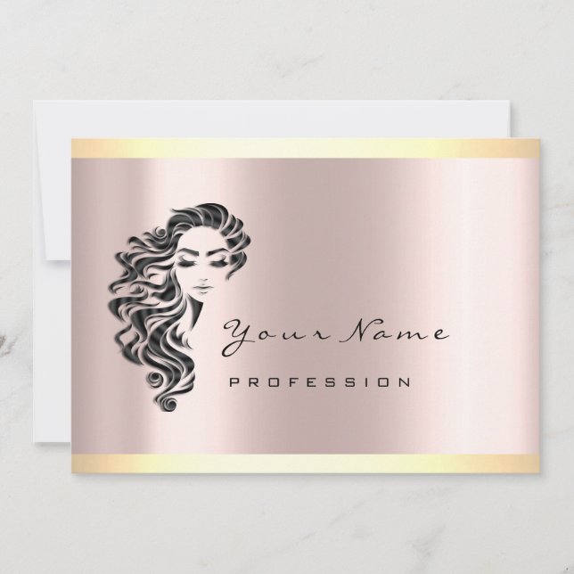 Reika Makeup Artist Beauty Studio Hairdresser Rose Invitation (Front)