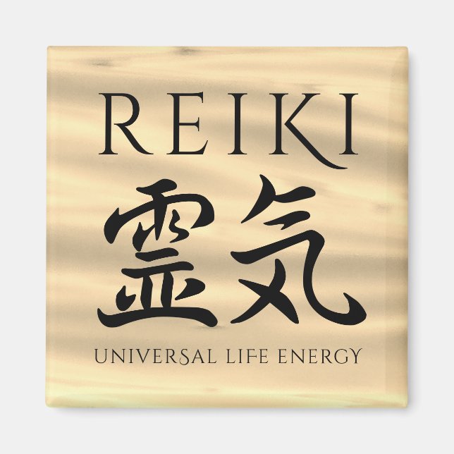 Reiki 霊気 Japanese Calligraphic Life Energy Magnet (Front)