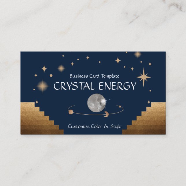 Reiki and Energy Crystal Business Card (Front)