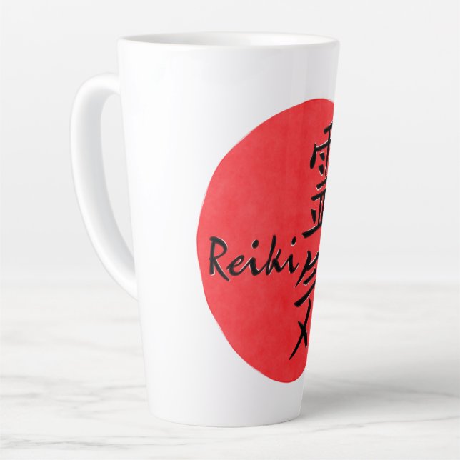 Reiki Calligraphy And Word 1 Latte Mug (Left Angle)