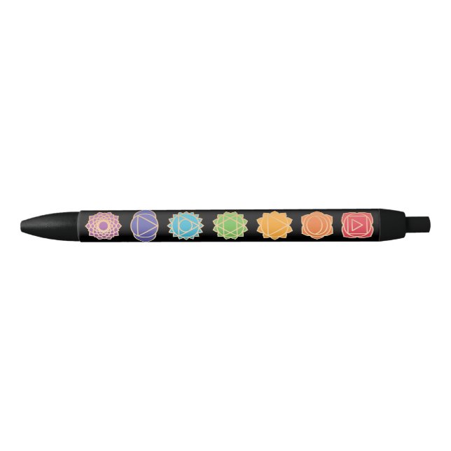Reiki Chakras Black Ink Pen (Front)