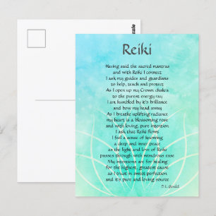 Reiki Connection Poem Art Postcard