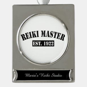 Reiki Designs Silver Plated Banner Ornament