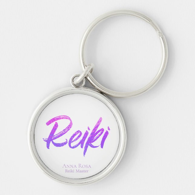 *~* Reiki Energy Healer Iridescent Text Key Ring (Front)