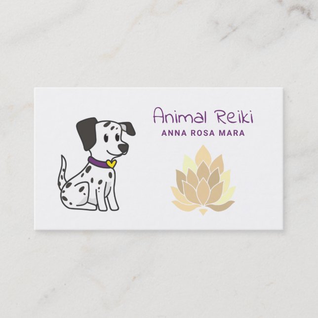 *~* Reiki Energy Healing Animal Communicator Business Card (Front)