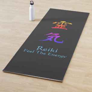 Reiki Feel The Energy Rainbow Yoga Mat