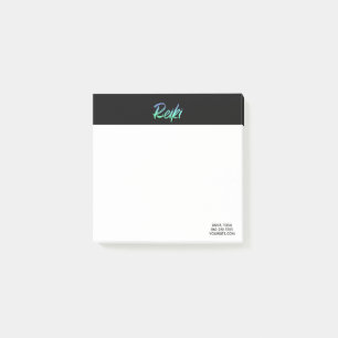 *~* Reiki Green Turquoise Blue & Iridescent Post-it Notes
