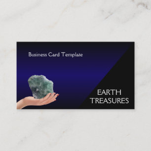Reiki Healing Crystals - Green and Purple Fluorite Business Card
