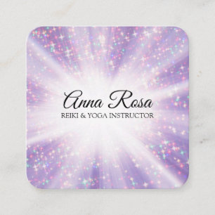 *~* Reiki Healing Energy Rays Light Worker Square Business Card