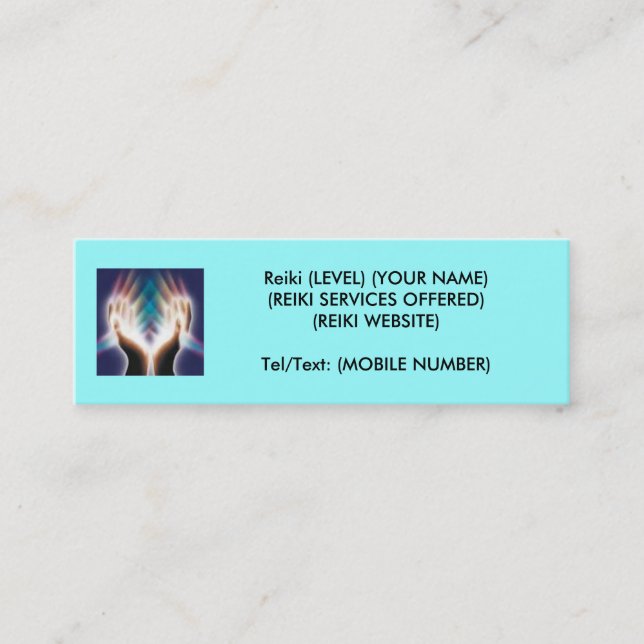 Reiki/Healing Mini Business Card (Front)