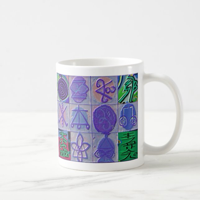 Reiki Healing Signs 12 Havenly blue Coffee Mug (Right)