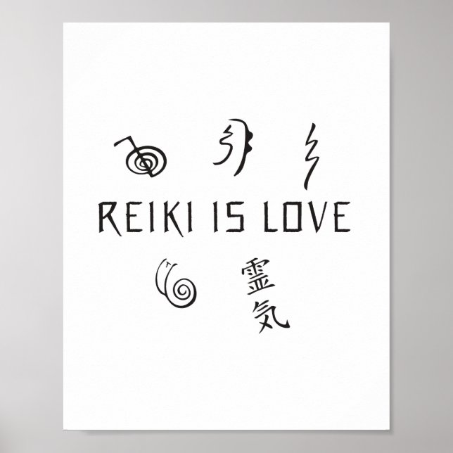 Reiki is love | Spirituality Therapy Gifts Poster (Front)