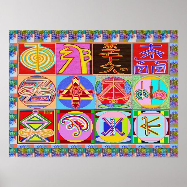 REIKI Karuna Healing Master's Symbols Poster (Front)