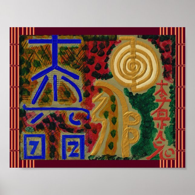 REIKI Karuna Healing Master's Symbols Poster (Front)