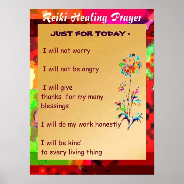 REIKI Karuna Healing Master's Symbols Poster (Front)