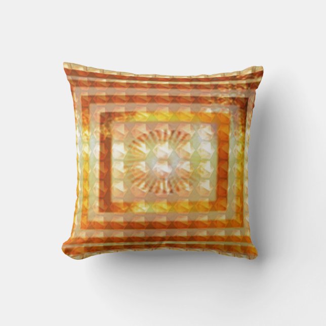 REIKI Karuna Healing Symbols Lotus Golden Chakra Cushion (Front)