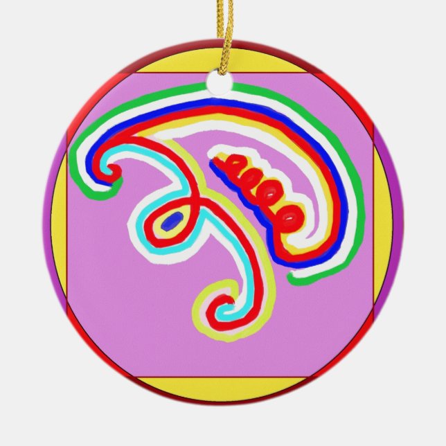 Reiki Karuna Ommantra : EEYAWA Ceramic Tree Decoration (Front)
