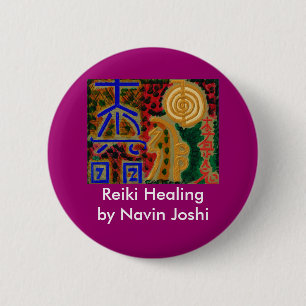 REIKI Main Healing Symbols 6 Cm Round Badge