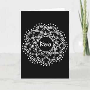 Reiki Mandala . Inspirational Yoga Tee Card