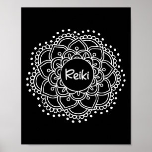 Reiki Mandala . Inspirational Yoga Tee  Poster
