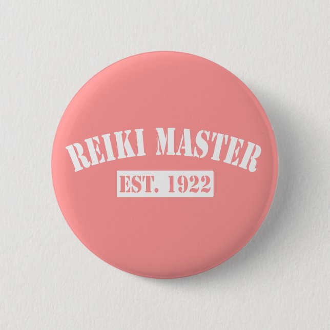 Reiki Master 6 Cm Round Badge (Front)