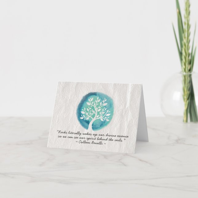 Reiki Master and Yoga Mediation Instructor Quotes Card (Front)