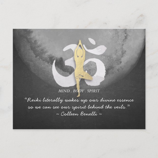 Reiki Master and Yoga Mediation Instructor Quotes Postcard (Front)
