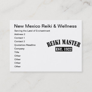 Reiki Master Appointment Card