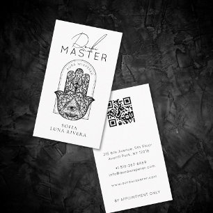Reiki Master Minimalist Hansa Hand Arch Business Card