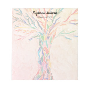 Reiki Master Rainbow Tree Personalized  Notepad