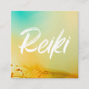*~* Reiki Master Reiki Practitioner Energy Healer Square Business Card