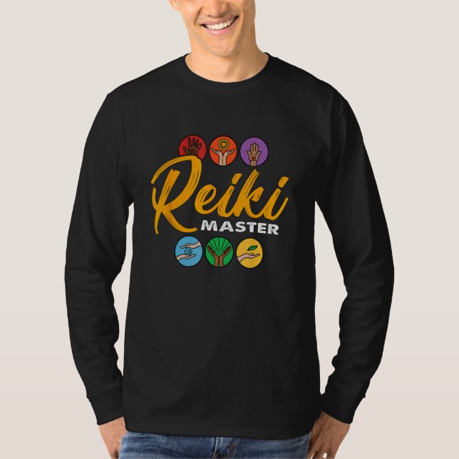 Reiki Master Spiritual Healer Loves Energy Healing T-Shirt (Front)