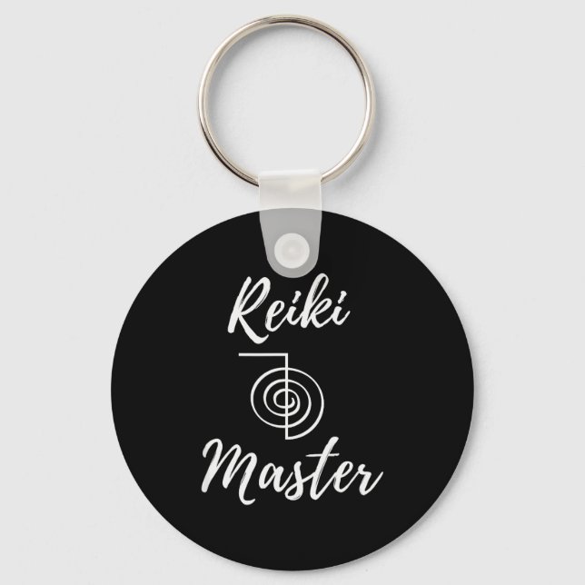 Reiki Master Wellness New Age Chakra Yoga  Key Ring (Front)